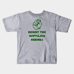 Resist The Reptilian Agenda Kids T-Shirt